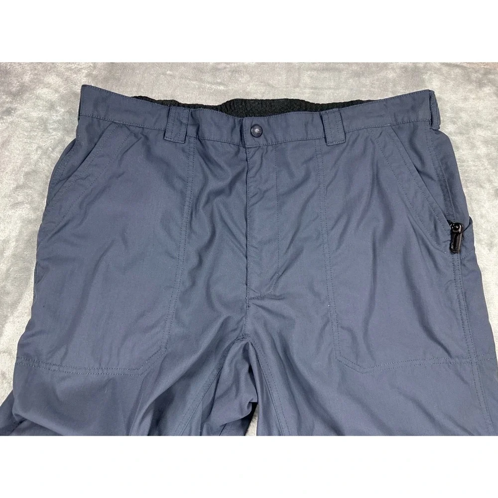 LL‎ Bean Mens XL Regular Convertible Hiking Pants Gray Blue Nylon Zip Off 0DUF2